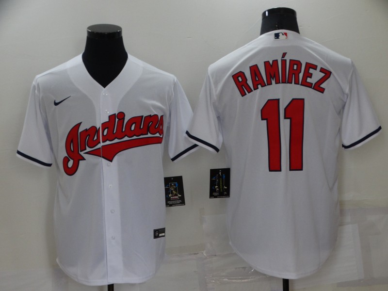 Indians 11 Jose Ramirez White Nike Cool Base Jersey,We sell and wholesale Indians 11 Jose Ramirez White Nike Cool Base Jersey on line form chian!